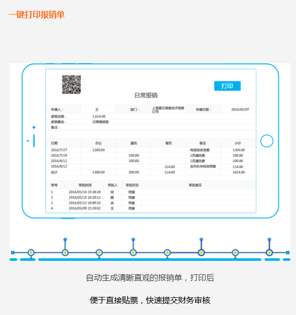 一键打印报销单
